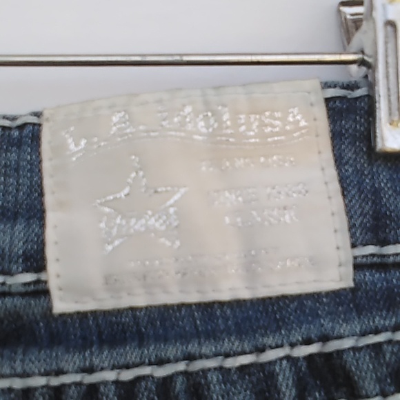 L.A. IDOL Low Rise Straight Leg Boot Cut Flare Jeans w Bling Women's… - Picture 9 of 15